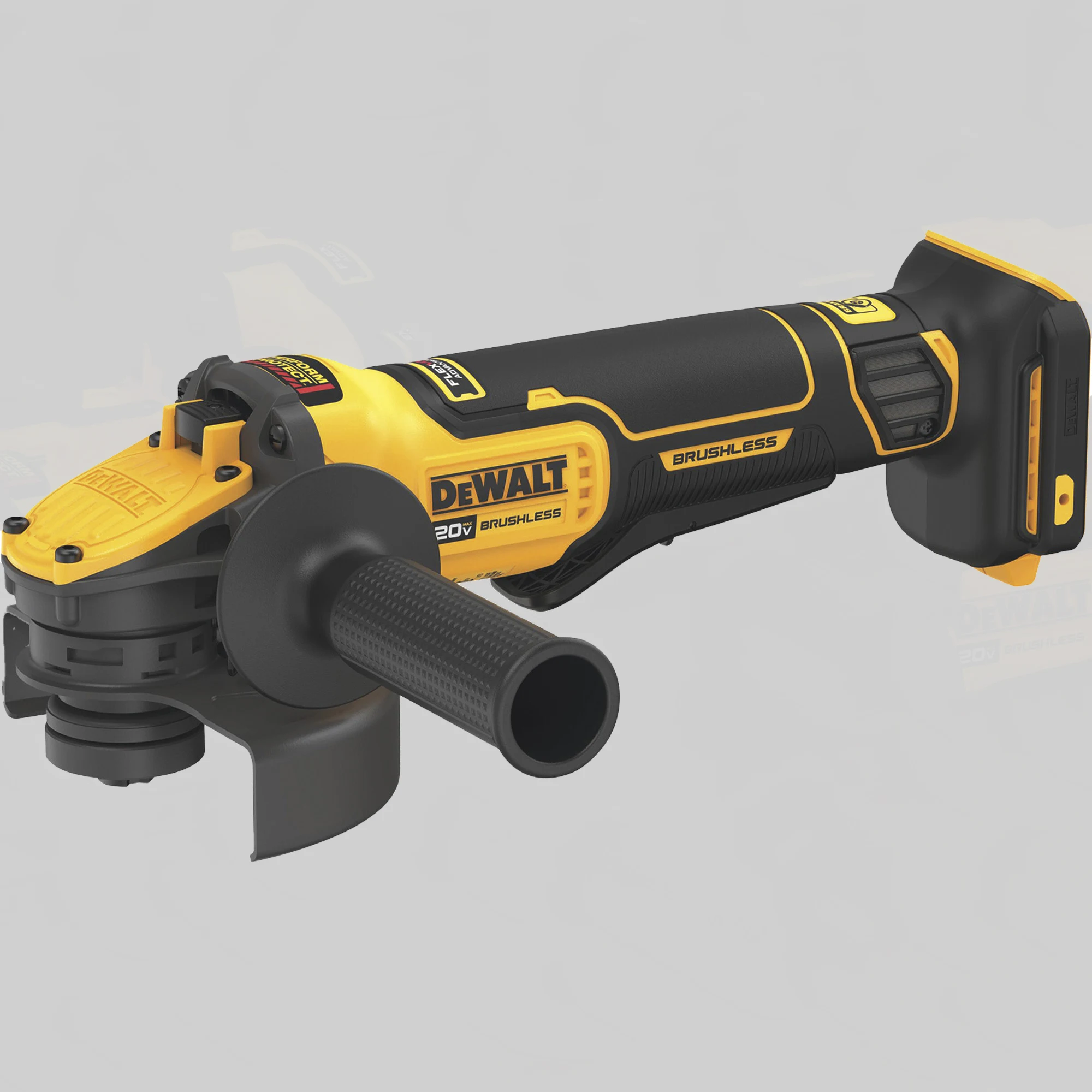 DEWALT MAX 4 1.2in.–5in. Brushless Cordless Paddle Switch Angle Grinder