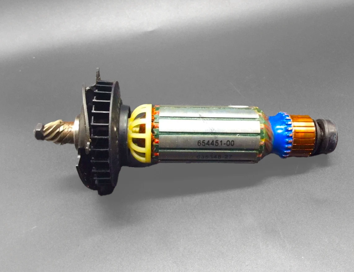 Image of a dewalt angle grinder electric motor.