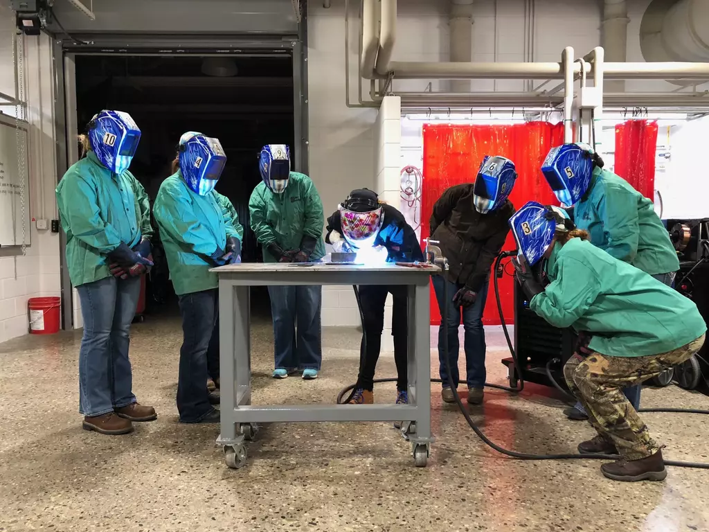 group of welders in training