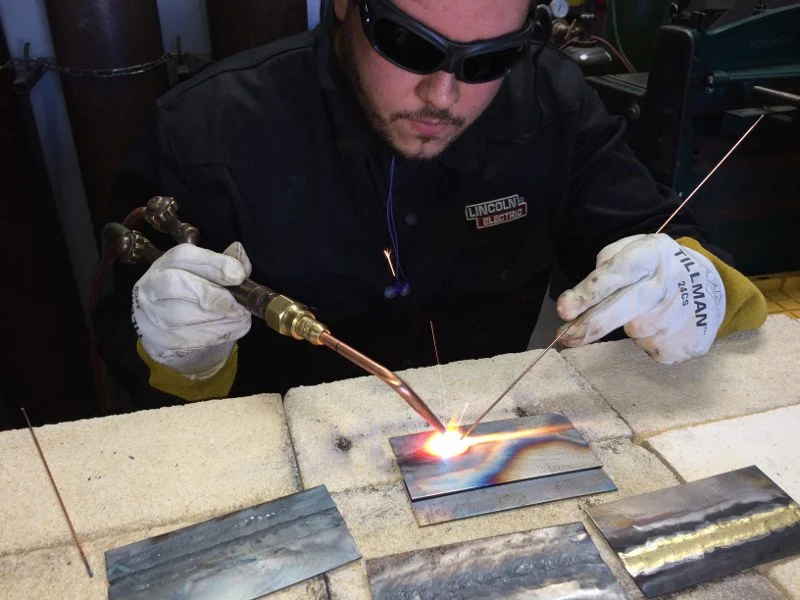 image of worker at gas welding training