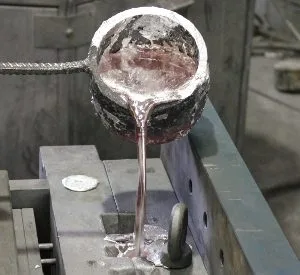 Image of a semi-solid metal casting process.