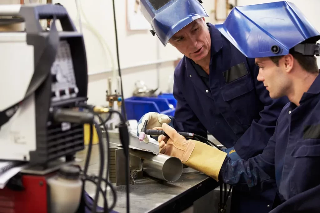 Image of a welding school and getting educationcombo welder .