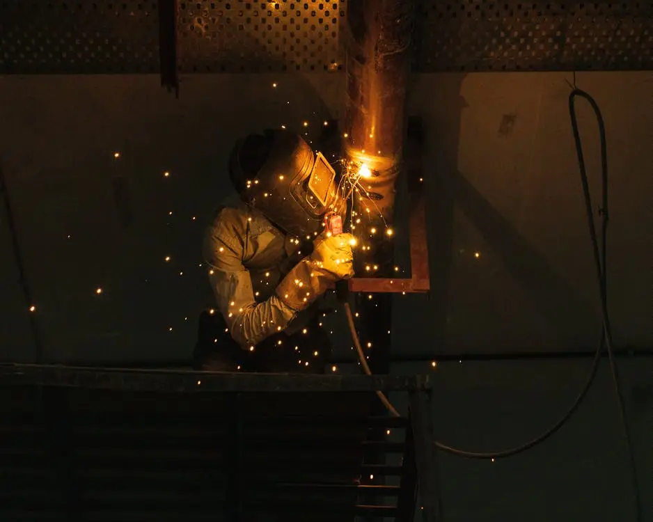 image of a welder working in a shop