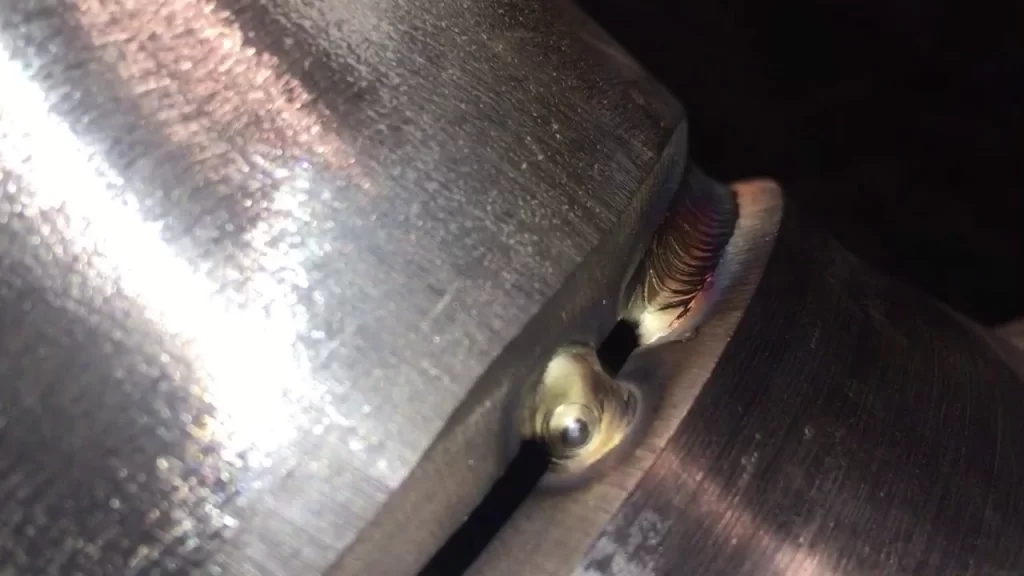 image of TIG welded root pass