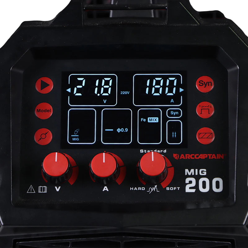 arccaptain mig200 control panel