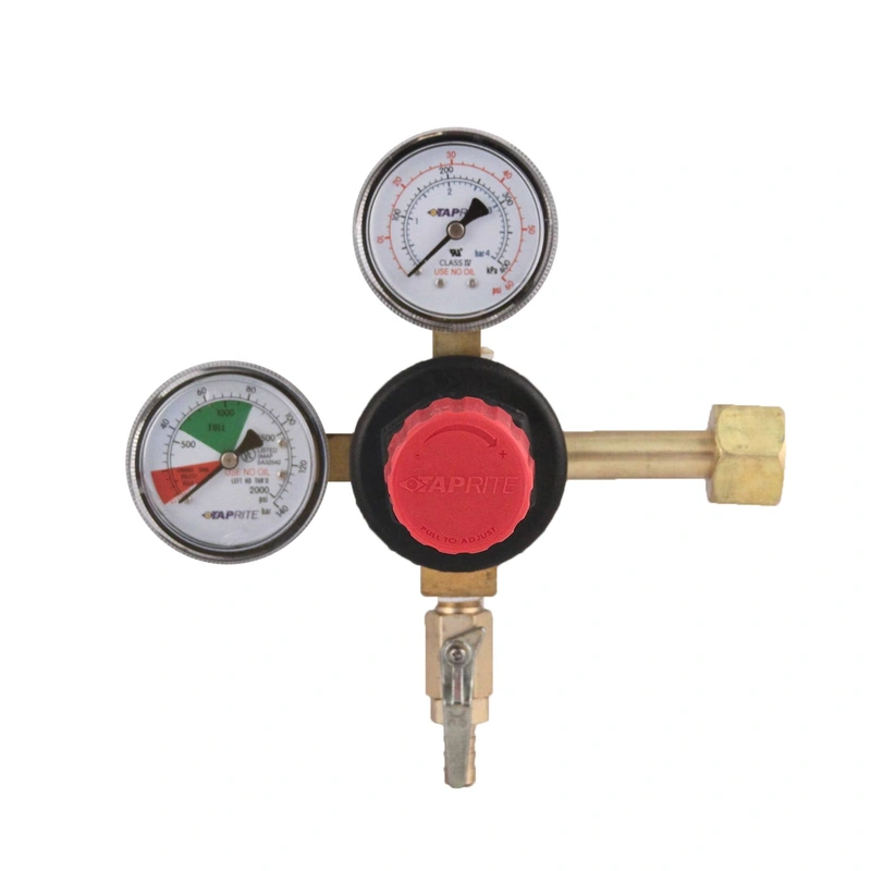 Taprite T742HP Primary Double Gauge CO2 Regulator, Brass