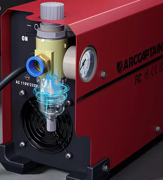 pre-installed air pressure regulator for ArcCaptan Plasma Cutter