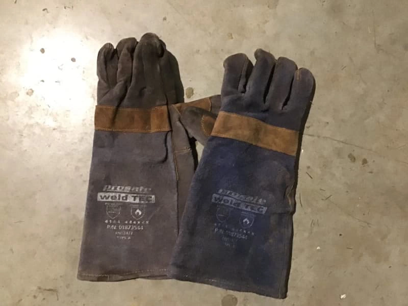 Damaged Welding leather gloves 