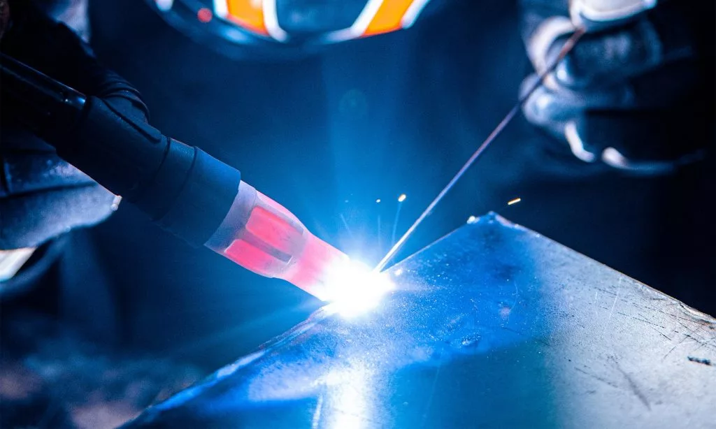 welding technique for TIG welding zinc
