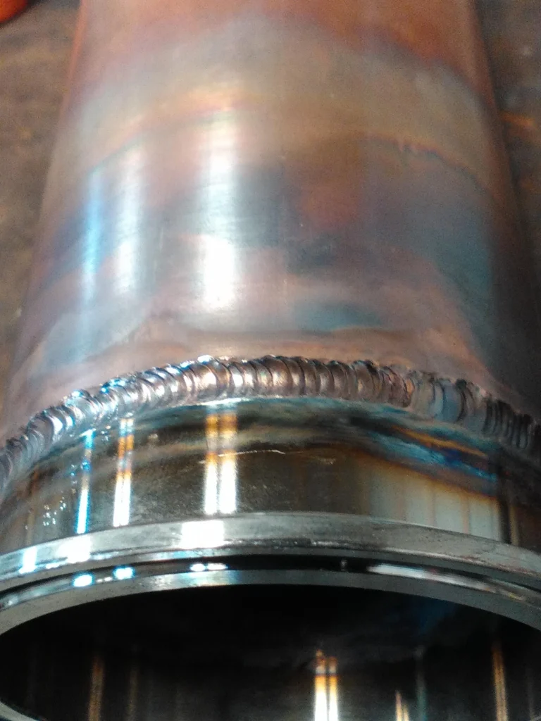 TIG weld copper to stainless steel