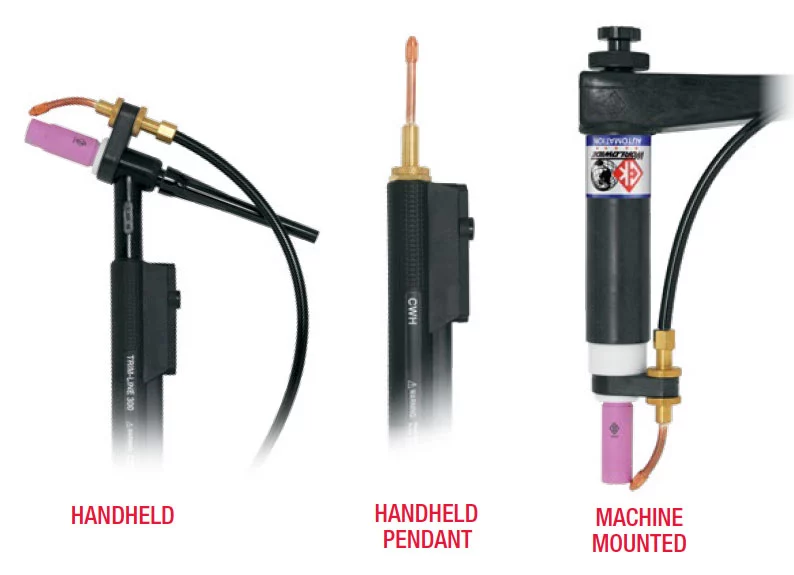 types of torches used in cold wire ITG