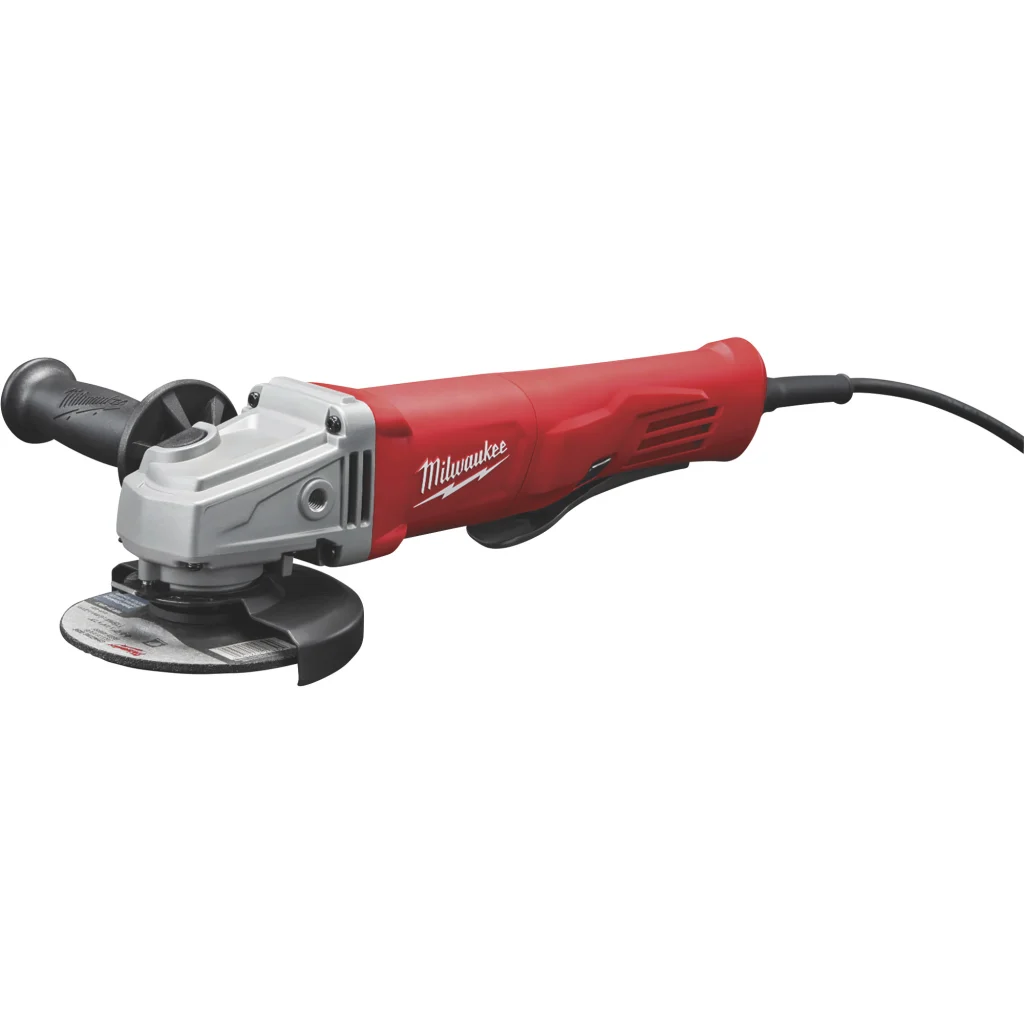 Milwaukee 4 1.2in. Small Angle Grinder — 11 Amp 11000 RPM Paddle Lock On
