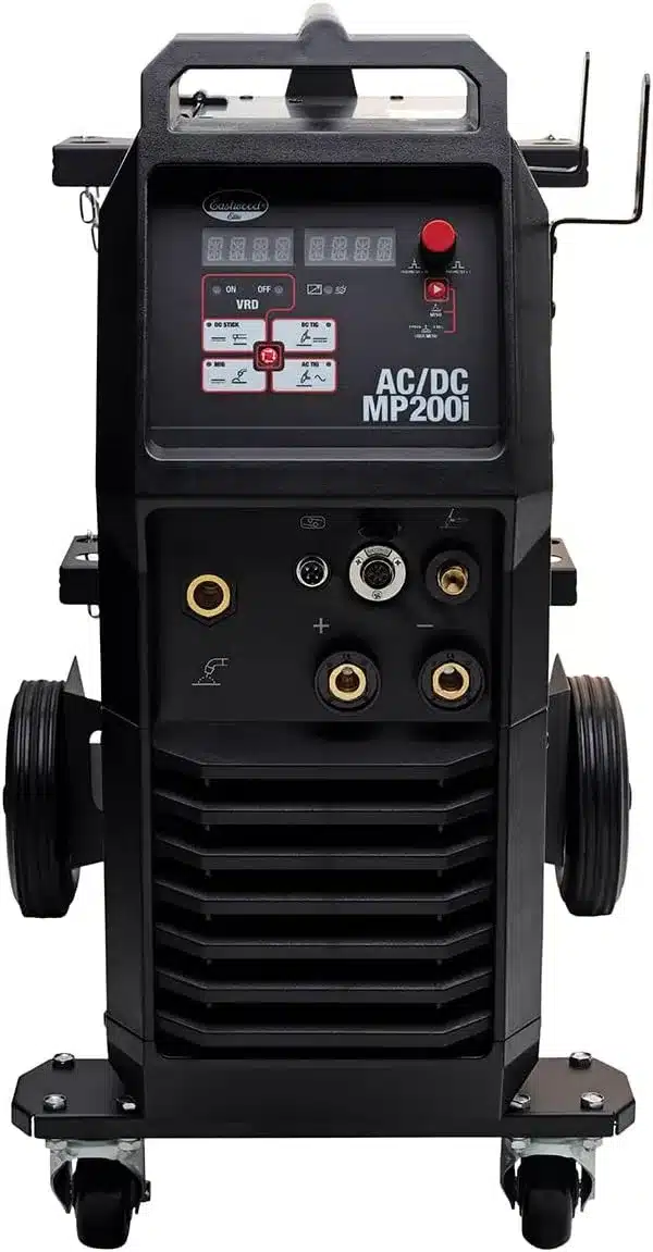 Eastwood Elite MP200i AC/DC Welder Review 3 Eastwood Elite MP200i AC/DC control panel with DC stick, DC TIG, MIG, and AC TIG process selection