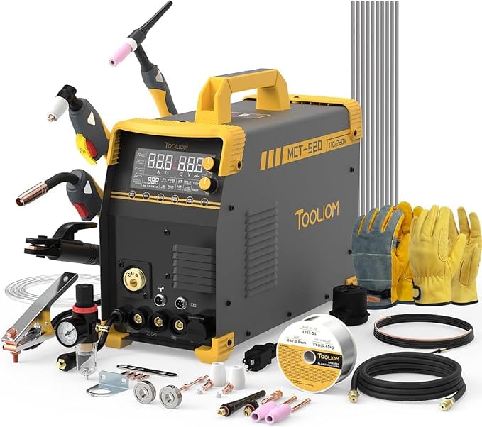 TOOLIOM 6-in-1 Multi-Process MIG TIG Stick Plasma Cutter Welder
