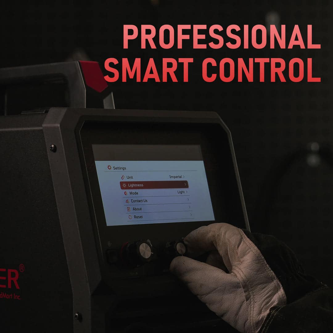 YesWelder FIRSTESS MP200-PRO control panel and settings