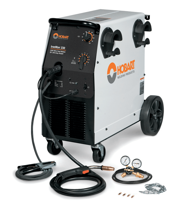 Hobart IronMan 230 MIG welder package with included accessories