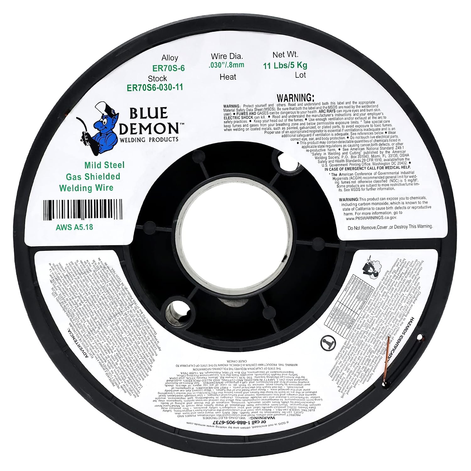 Blue Demon ER70S-6 .030″ 11 lb MIG Wire Review 3 Blue Demon ER70S-6 11 lb MIG wire spool in packaging