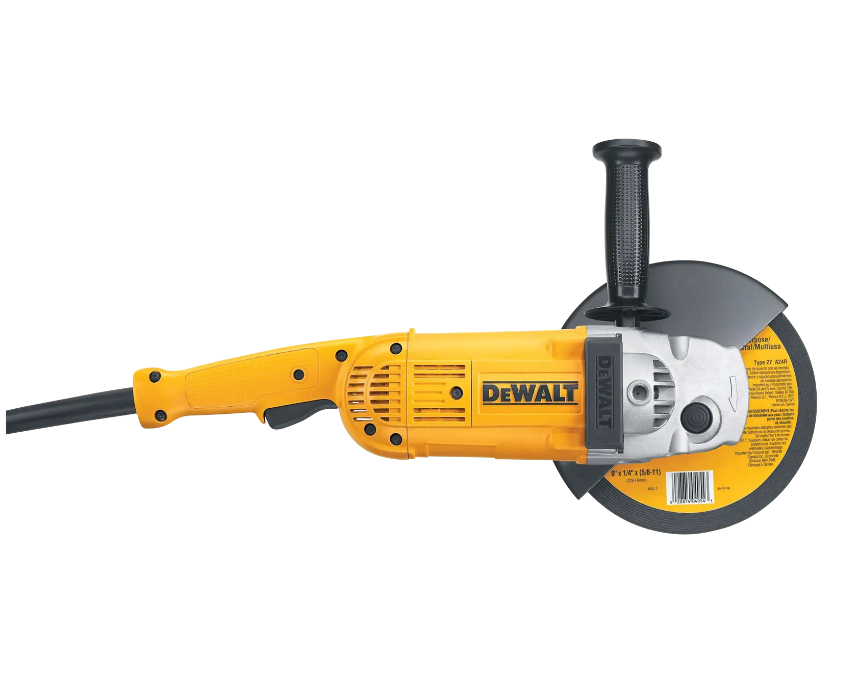 DEWALT D28499X angle grinder with cutting disc