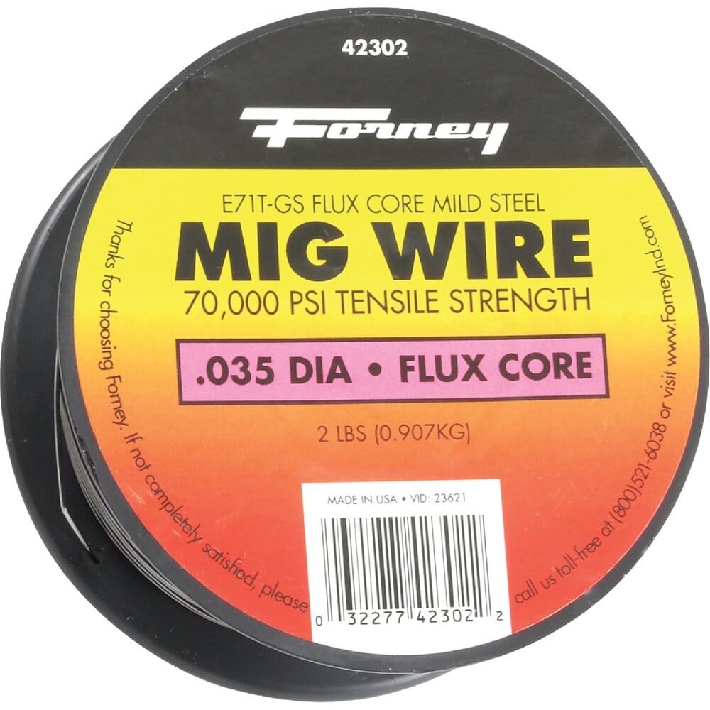 Forney 42302 Flux Core Wire Forney 42302 E71T-GS .035 flux core welding wire 2 lb spool