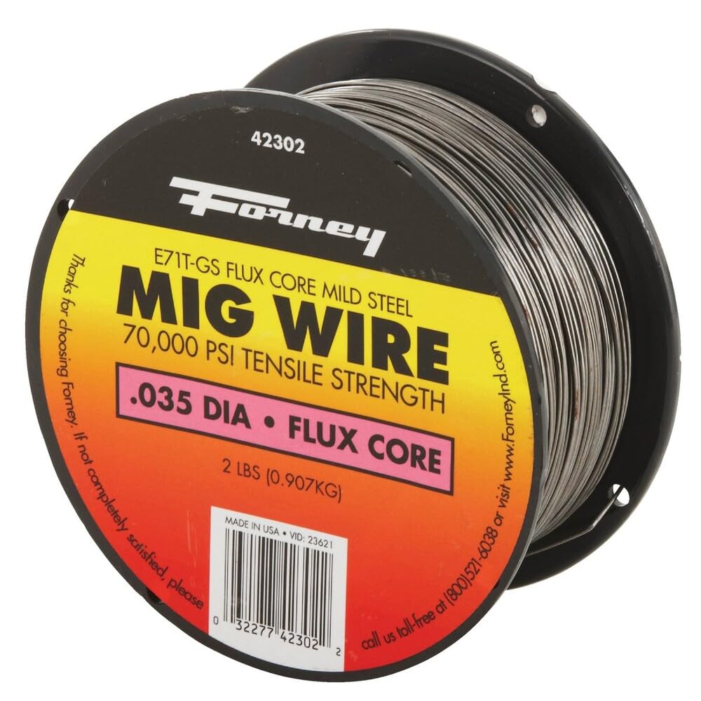 Forney 42302 Review (E71T-GS .035 Flux Core Wire) 2 Forney 42302 .035 flux core wire spool side view