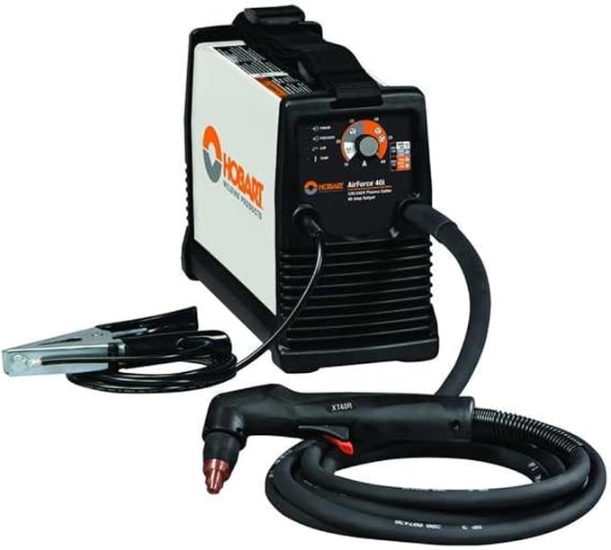 Hobart AirForce 40i plasma cutter with XT40R torch and work clamp