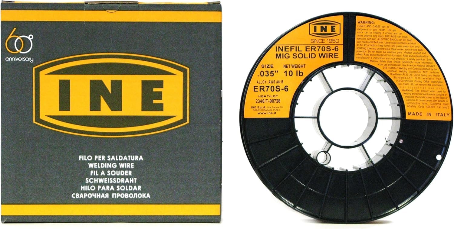 INEFIL ER70S-6 .035″ MIG Welding Wire Review (10 lb Spool) 2 INEFIL ER70S-6 MIG wire spool second view