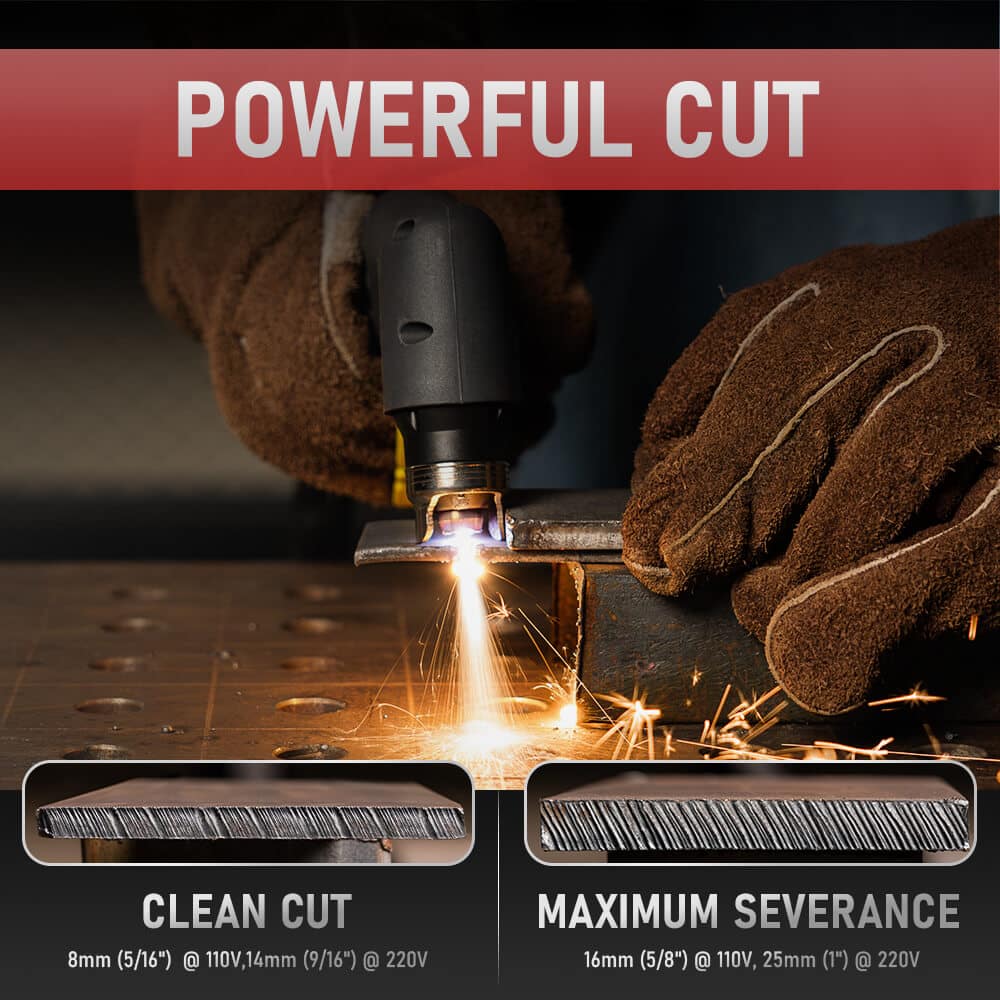 YesWelder CUT-65DS PLUS cutting thickness chart